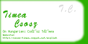 timea csosz business card